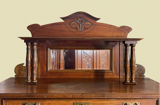 Vertiko ANTIK Jugendstil Lebensbaum VINTAGE Aufsatz Kommode Schrank von 1920