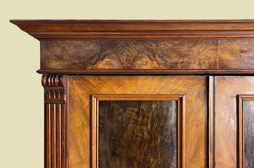 Kleiderschrank ANTIK Gründerzeit Nußbaum VINTAGE Schrank von 1880
