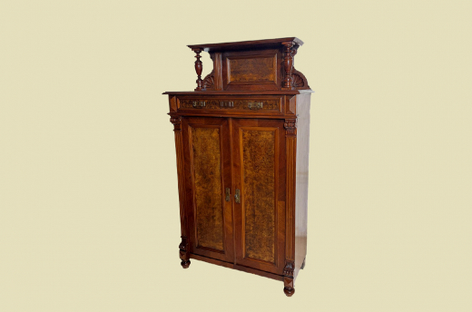 Vertiko ANTIK Gründerzeit Nußbaum Kommode Schrank Aufsatz von 1880