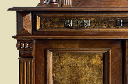 Vertiko ANTIK Gründerzeit Nußbaum Kommode Schrank Aufsatz von 1880