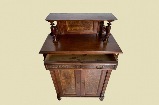 Vertiko ANTIK Gründerzeit Nußbaum Kommode Schrank Aufsatz von 1880
