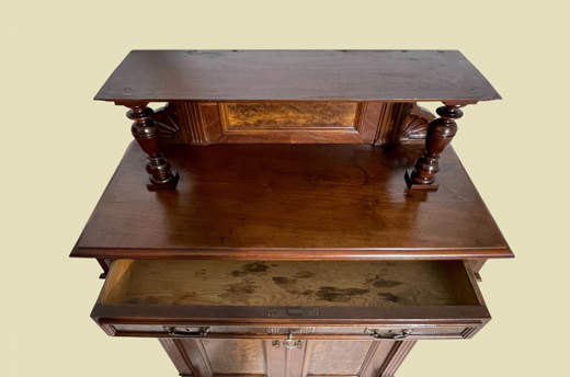 Vertiko ANTIK Gründerzeit Nußbaum Kommode Schrank Aufsatz von 1880