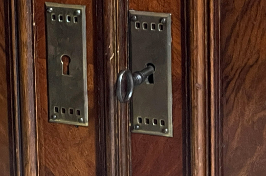 Kommode ANTIK Gründerzeit VINTAGE Nußbaum Halbschrank Schrank von 1880