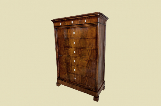 BLENDER Schrank Biedermeier Antik Handpoliert Mahagoni Wäscheschrank von 1820