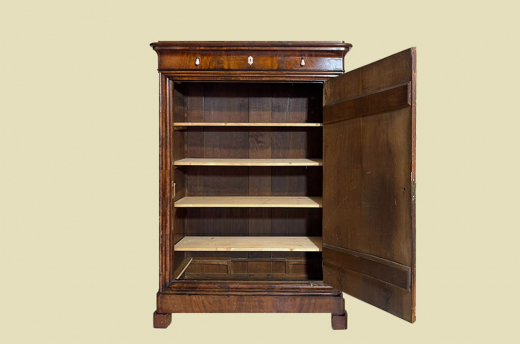 BLENDER Schrank Biedermeier Antik Handpoliert Mahagoni Wäscheschrank von 1820