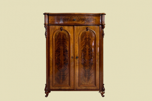 Edel Vertiko ANTIK Louis Philippe Mahagoni VINTAGE Schrank Kommode von 1840