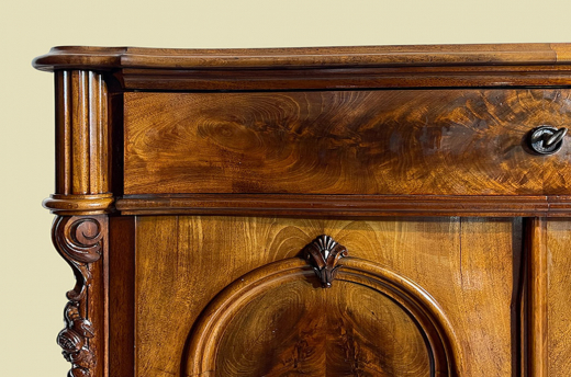 Edel Vertiko ANTIK Louis Philippe Mahagoni VINTAGE Schrank Kommode von 1840