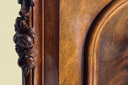 Edel Vertiko ANTIK Louis Philippe Mahagoni VINTAGE Schrank Kommode von 1840