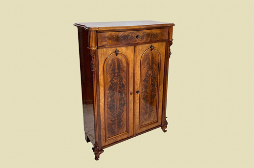 Edel Vertiko ANTIK Louis Philippe Mahagoni VINTAGE Schrank Kommode von 1840