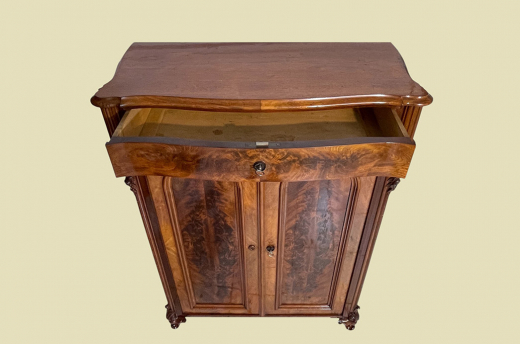 Edel Vertiko ANTIK Louis Philippe Mahagoni VINTAGE Schrank Kommode von 1840