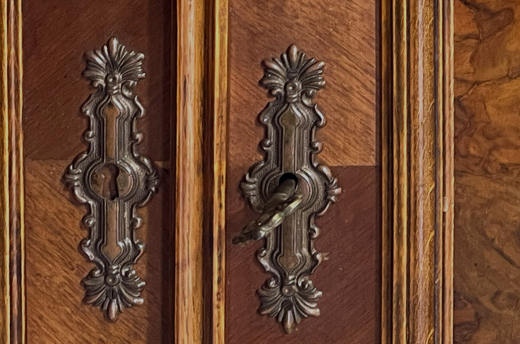 Kommode ANTIK Gründerzeit VINTAGE Nußbaum Halbschrank Schrank von 1880