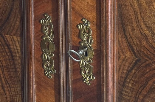 Kommode ANTIK Gründerzeit VINTAGE Nußbaum Halbschrank Schrank von 1880