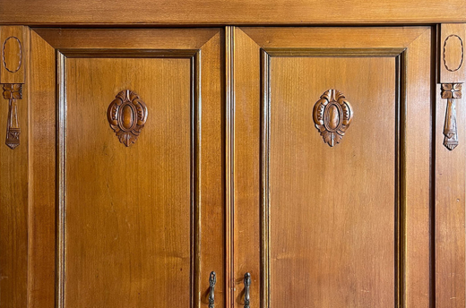 Kleiderschrank ANTIK Jugendstil VINTAGE Nußbaum Schrank von 1920