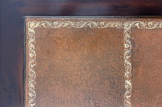 Schreibtisch ANTIK Leder VINTAGE Mahagoni Sekretär English Chesterfield Empire