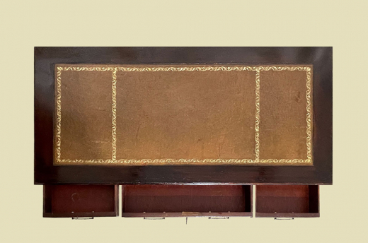 Schreibtisch ANTIK Leder VINTAGE Mahagoni Sekretär English Chesterfield Empire