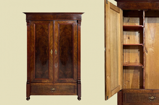 Kleiderschrank ANTIK Gründerzeit VINTAGE Nußbaum Schrank von 1880