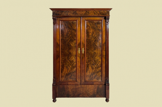 Kleiderschrank ANTIK Gründerzeit Nußbaum VINTAGE Schrank von 1880
