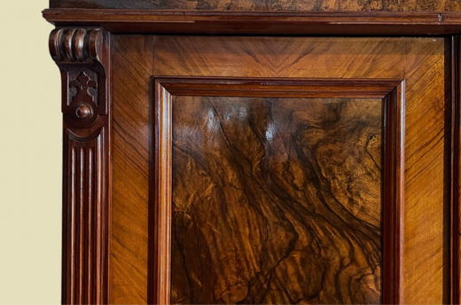 Kleiderschrank ANTIK Gründerzeit Nußbaum VINTAGE Schrank von 1880