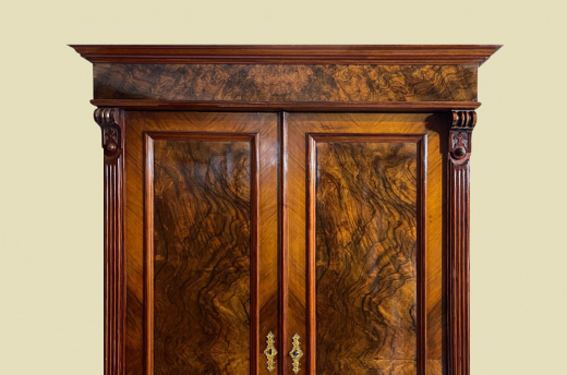 Kleiderschrank ANTIK Gründerzeit Nußbaum VINTAGE Schrank von 1880