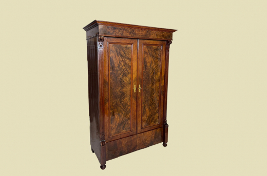 Kleiderschrank ANTIK Gründerzeit Nußbaum VINTAGE Schrank von 1880