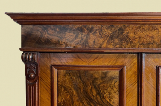 Kleiderschrank ANTIK Gründerzeit Nußbaum VINTAGE Schrank von 1880