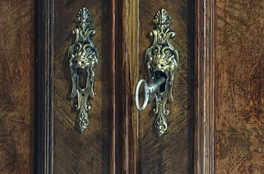 Kommode ANTIK Gründerzeit VINTAGE Nußbaum Halbschrank Schrank von 1880