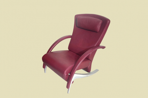 Original ROLF BENZ Sessel Vintage 3100 Bordeaux Rot Leder Relaxfunktion
