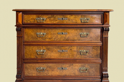 Kommode ANTIK Gründerzeit VINTAGE Nußbaum Sideboard Schrank von 1880
