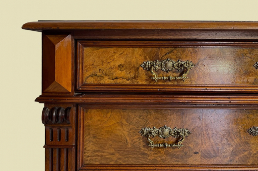 Kommode ANTIK Gründerzeit VINTAGE Nußbaum Sideboard Schrank von 1880
