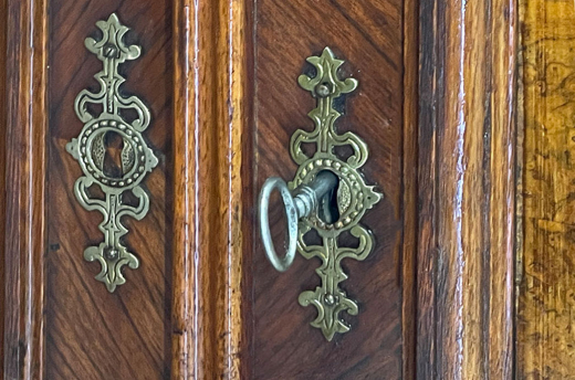 Vertiko ANTIK Gründerzeit VINTAGE Nußbaum Kommode Schrank von 1880