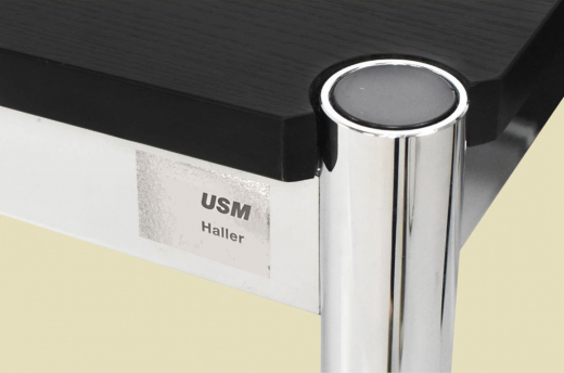 Original USM HALLER Tisch Schreibtisch VINTAGE Konferenztisch Sekretär Schwarz 200x75