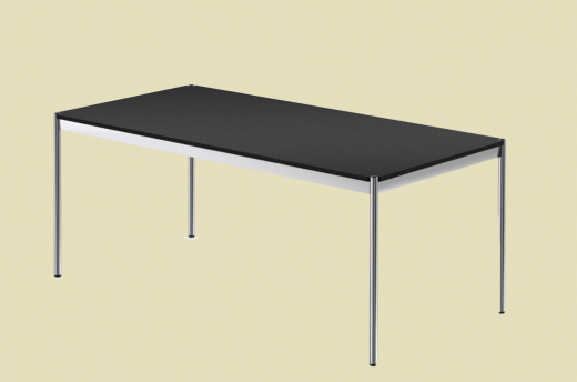 Original USM HALLER Tisch Schreibtisch VINTAGE Konferenztisch Sekretär Schwarz 200x75
