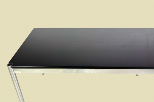 Original USM HALLER Tisch Schreibtisch VINTAGE Konferenztisch Sekretär Schwarz 200x75