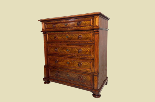 Große Kommode ANTIK Gründerzeit VINTAGE Nußbaum Sideboard Schrank von 1880