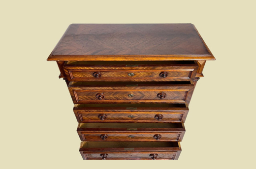Große Kommode ANTIK Gründerzeit VINTAGE Nußbaum Sideboard Schrank von 1880