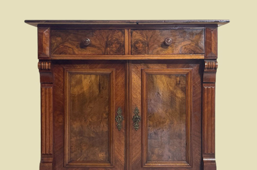 Kommode ANTIK Gründerzeit Nußbaum Halbschrank Schrank von 1880