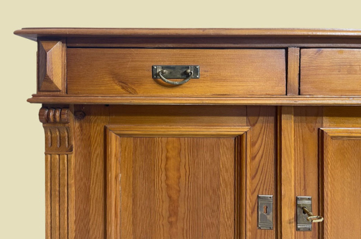 Kommode ANTIK Jugendstil VINTAGE Weichholz Anrichte Buffet Sideboard von 1920
