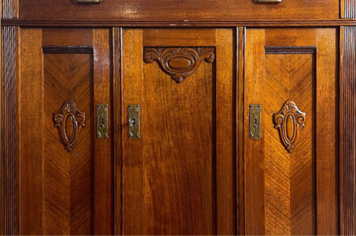 Vertiko ANTIK Jugendstil VINTAGE Nußbaum Kommode Schrank von 1920