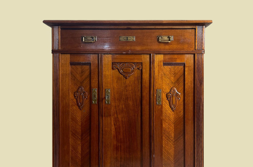 Vertiko ANTIK Jugendstil VINTAGE Nußbaum Kommode Schrank von 1920