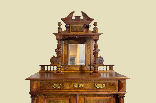 Vertiko ANTIK Gründerzeit Nußbaum Kommode Schrank Aufsatz von 1880