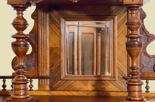 Vertiko ANTIK Gründerzeit Nußbaum Kommode Schrank Aufsatz von 1880