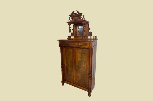 Vertiko ANTIK Gründerzeit Nußbaum Kommode Schrank Aufsatz von 1880