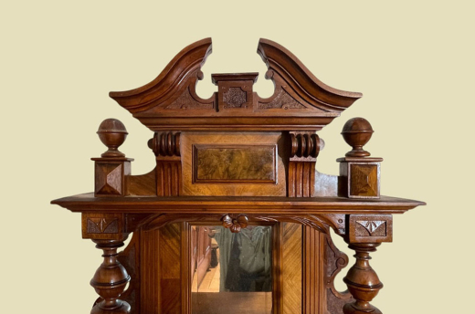 Vertiko ANTIK Gründerzeit Nußbaum Kommode Schrank Aufsatz von 1880