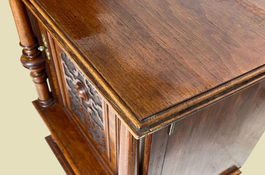 Kabinettschrank ANTIK Gründerzeit VINTAGE Nußbaum Kommode Barschrank von 1880