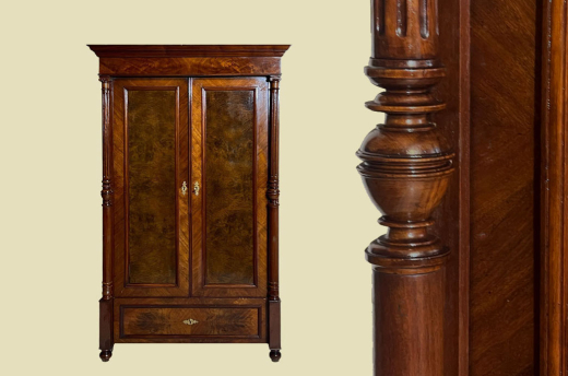 Kleiderschrank ANTIK Gründerzeit Nußbaum VINTAGE Schrank von 1880
