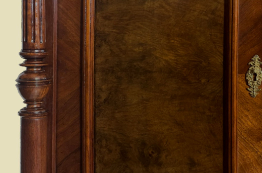 Kleiderschrank ANTIK Gründerzeit Nußbaum VINTAGE Schrank von 1880