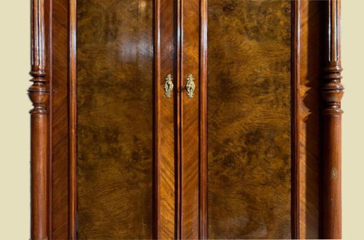 Kleiderschrank ANTIK Gründerzeit Nußbaum VINTAGE Schrank von 1880