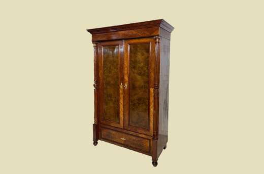 Kleiderschrank ANTIK Gründerzeit Nußbaum VINTAGE Schrank von 1880