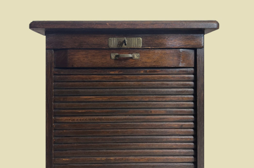 Rolladenschrank ANTIK Jugendstil VINTAGE Art Deco Noten Akten Schrank von 1920
