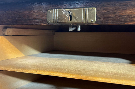 Rolladenschrank ANTIK Jugendstil VINTAGE Art Deco Noten Akten Schrank von 1920